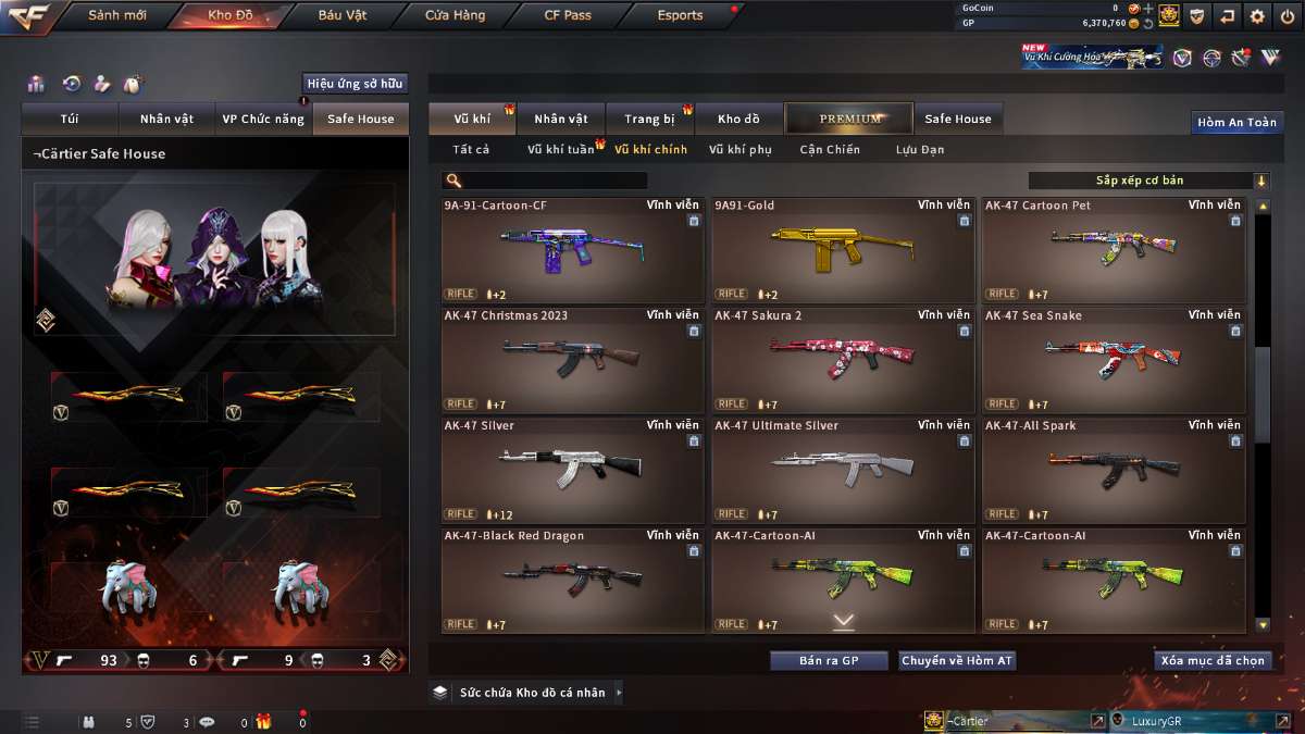 shop acc cf uy tin gia re